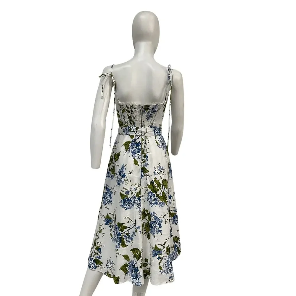 Reformation 'Kieryn' White Linen Dress Size 2 - Picture 3 of 5